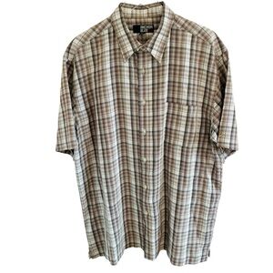 Anchor Blue Men's Brown Plaid Shirt